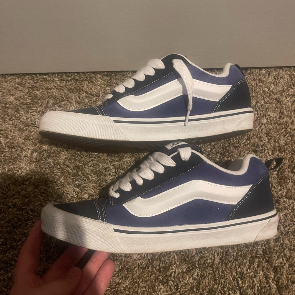 Vans Low Top New School Sneakers in Navy and White (worn twice)